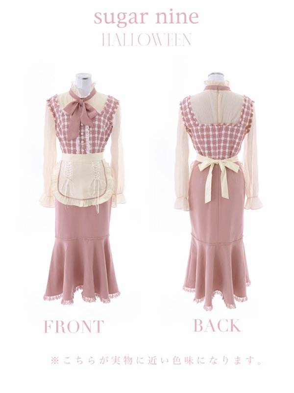 画像23: 【即日発送】ツイードキャットワンピースコスプレ/マーメイドスカート【sugar nineハロウィン3点セット】【S-Lサイズ/1カラー】[OF01]