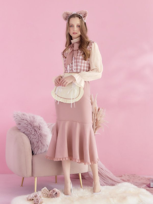 画像5: 【即日発送】ツイードキャットワンピースコスプレ/マーメイドスカート【sugar nineハロウィン3点セット】【S-Lサイズ/1カラー】[OF01]