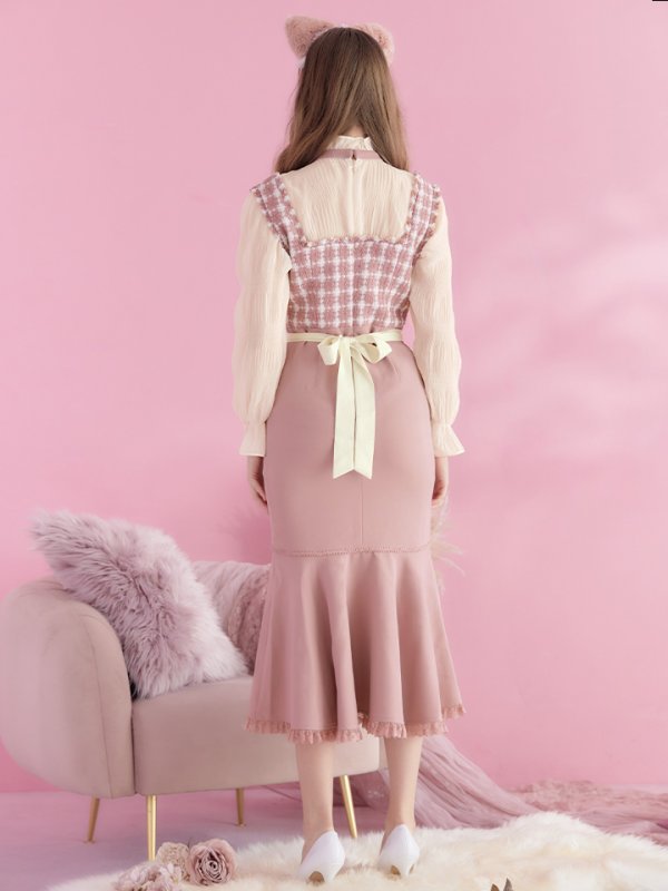 画像11: 【即日発送】ツイードキャットワンピースコスプレ/マーメイドスカート【sugar nineハロウィン3点セット】【S-Lサイズ/1カラー】[OF01]