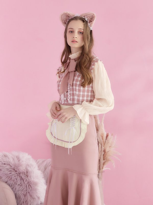 画像6: 【即日発送】ツイードキャットワンピースコスプレ/マーメイドスカート【sugar nineハロウィン3点セット】【S-Lサイズ/1カラー】[OF01]