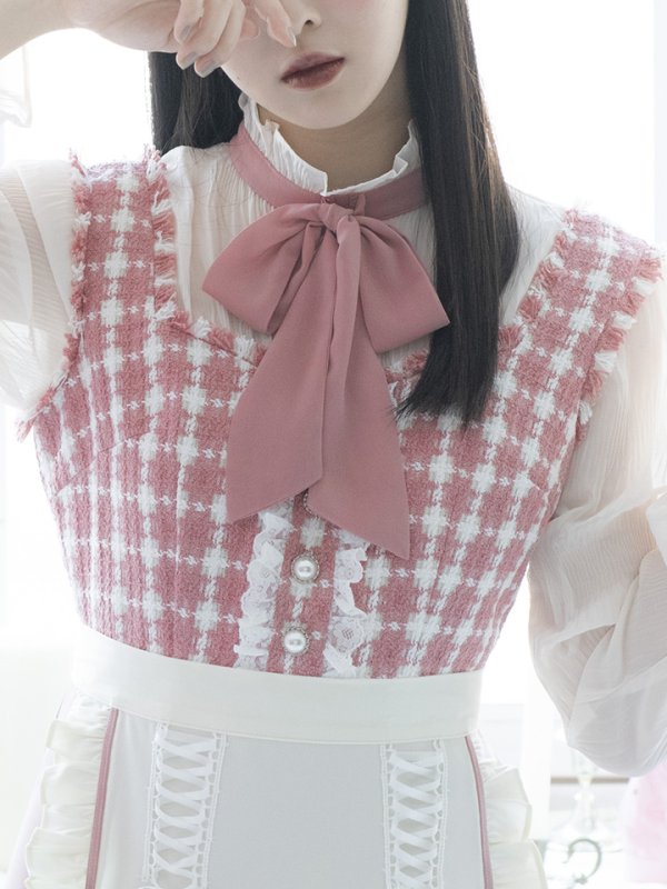 画像4: 【即日発送】ツイードキャットワンピースコスプレ/マーメイドスカート【sugar nineハロウィン3点セット】【S-Lサイズ/1カラー】[HC03]