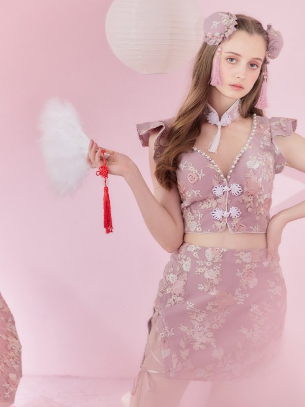 画像11: 【SALE!!】【即日発送】セットアップチャイナドレスコスプレ【sugar nineハロウィン4点セット】【XS-Lサイズ/2カラー】(SE01YN-WH)[OF01]