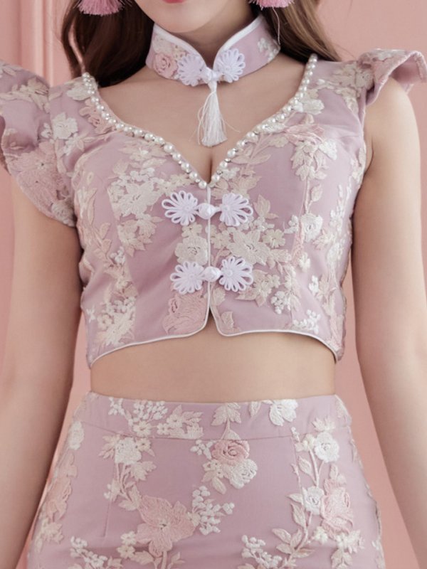 画像9: 【SALE!!】【即日発送】セットアップチャイナドレスコスプレ【sugar nineハロウィン4点セット】【XS-Lサイズ/2カラー】(SE01YN-WH)[OF01]