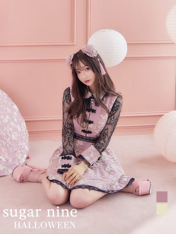 画像27: 【即日発送】【ハロウィン】 フレアスカートチャイナコスプレ 【コスプレ3点セット】[OF01]