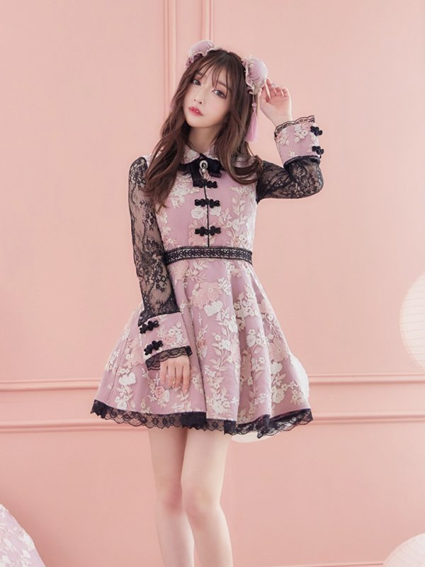 画像14: 【即日発送】Aライン/フレアスカートチャイナコスプレ【sugar nineハロウィン7点セット】【S-XLサイズ/2カラー】[OF01]