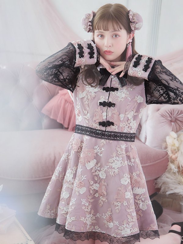 画像4: 【即日発送】【ハロウィン】 フレアスカートチャイナコスプレ 【コスプレ3点セット】[OF01]