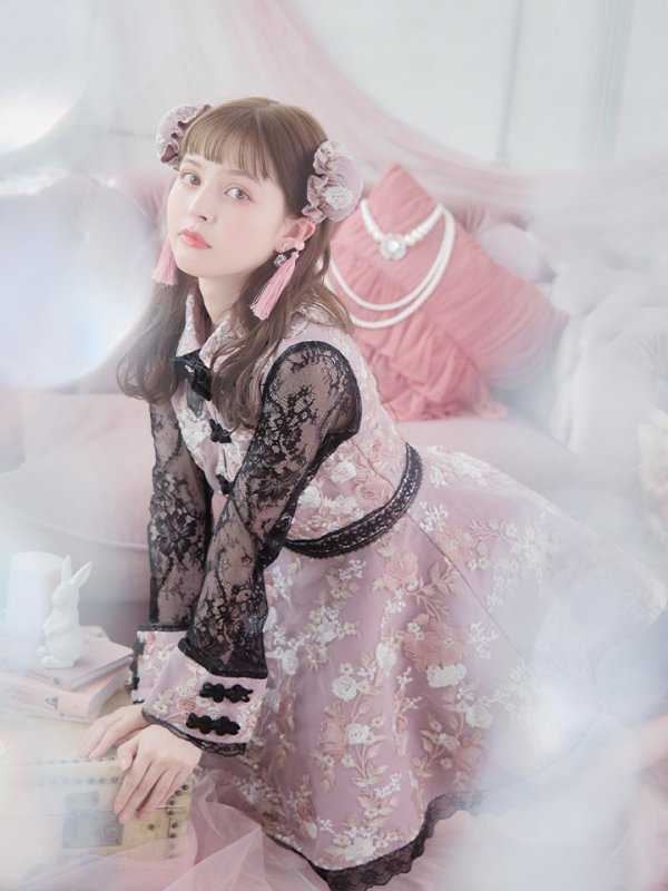 画像6: 【即日発送】【ハロウィン】 フレアスカートチャイナコスプレ 【コスプレ3点セット】[OF01]