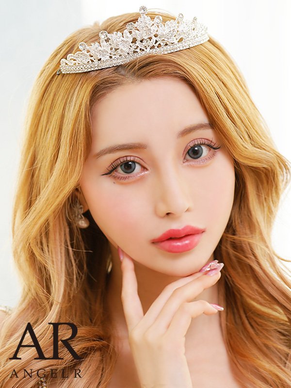 画像1: 【アクセサリー：ヘアアクセ】【Angel R/エンジェルアール】ティアラ/ バースデー/ ウェディング/ リーフモチーフ/ ストーン/ ビジュー/ ヘアアクセ/ 髪飾り[OF02]