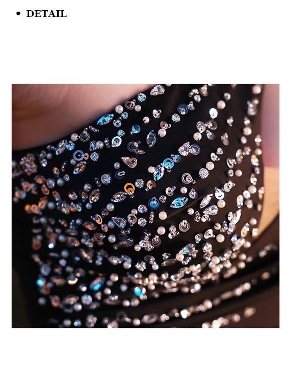 画像10: XSサイズあり【Veautt/ヴュート】【OF05】ワンショルダー/ バストカット/ ビジュー/ タイト/ ミディアムドレス/ キャバドレス