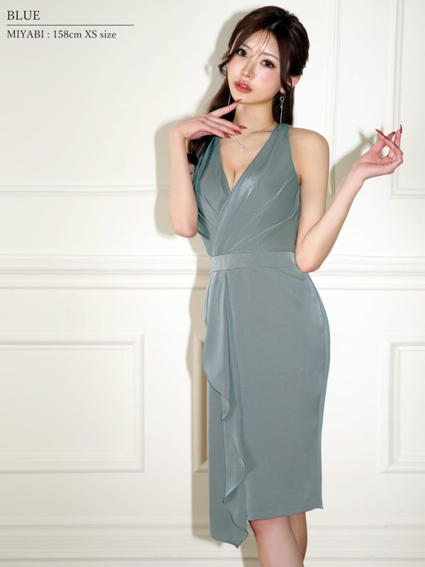 ブルー モデル：みやび　身長：158cm　着用サイズ：XSサイズ