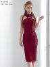 ワインレッド　モデル：あいか　身長：165cm　着用サイズ：XSサイズ