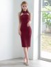 ワインレッド　モデル：あいか　身長：165cm　着用サイズ：XSサイズ