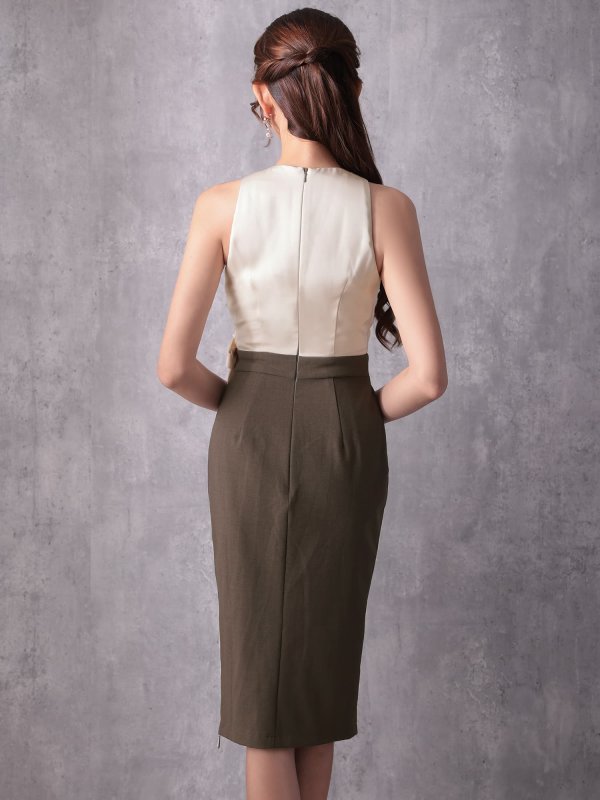 アイボリー×ブラウン　モデル：あみ　身長：163cm　着用サイズ：XSサイズ