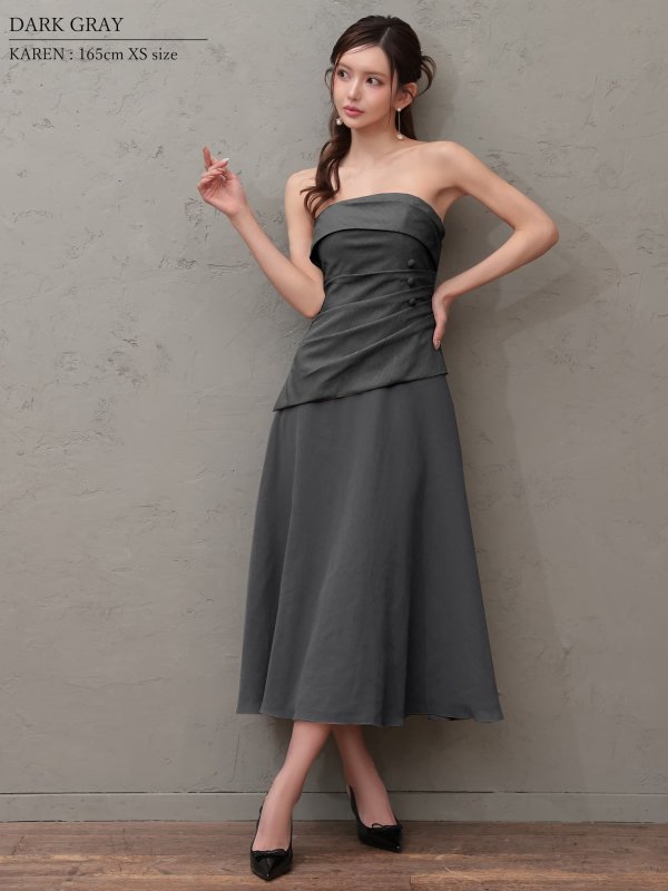 ダークグレー　モデル：カレン　身長：165cm　着用サイズ：XSサイズ