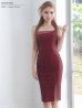 ワインレッド モデル：あいか　身長：165cm　着用サイズ：XSサイズ