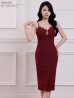 ワインレッド　モデル：いの　身長：160cm　着用サイズ：XSサイズ