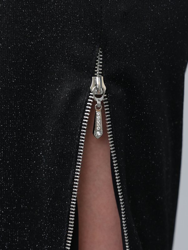 画像24: XSサイズあり【Veautt/ヴュート】【OF05】ワンショルダー/ ラメ生地 /  ストレッチ/ タイト/ ミディアムドレス/ キャバドレス