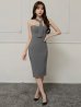 グレー　モデル：七瀬みほ　身長：162cm　着用サイズ：XSサイズ