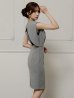 グレー　モデル：七瀬みほ　身長：162cm　着用サイズ：XSサイズ
