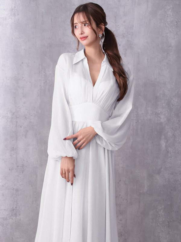 ホワイト モデル：あみ　身長：163cm　着用サイズ：Sサイズ