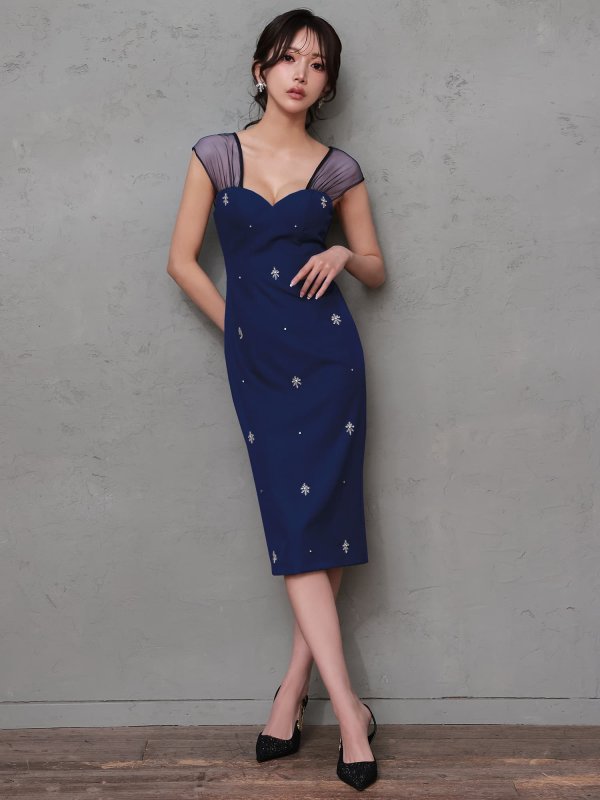 ネイビー　モデル：七瀬みほ　身長：162cm　着用サイズ：XSサイズ