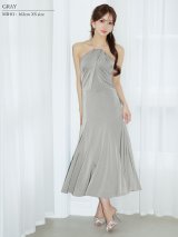 【予約商品/4月中旬-4月下旬発送予定】XSサイズあり【Veautt/ヴュート】ホルターネック/ ビジューチェーン/ ドレープ/ フレア/ ミディアムドレス/ キャバドレス[OF05]