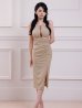 ベージュ　モデル：いの　身長：160cm　着用サイズ：XSサイズ