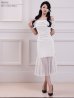 ホワイト　モデル：いの　身長：160cm　着用サイズ：XSサイズ