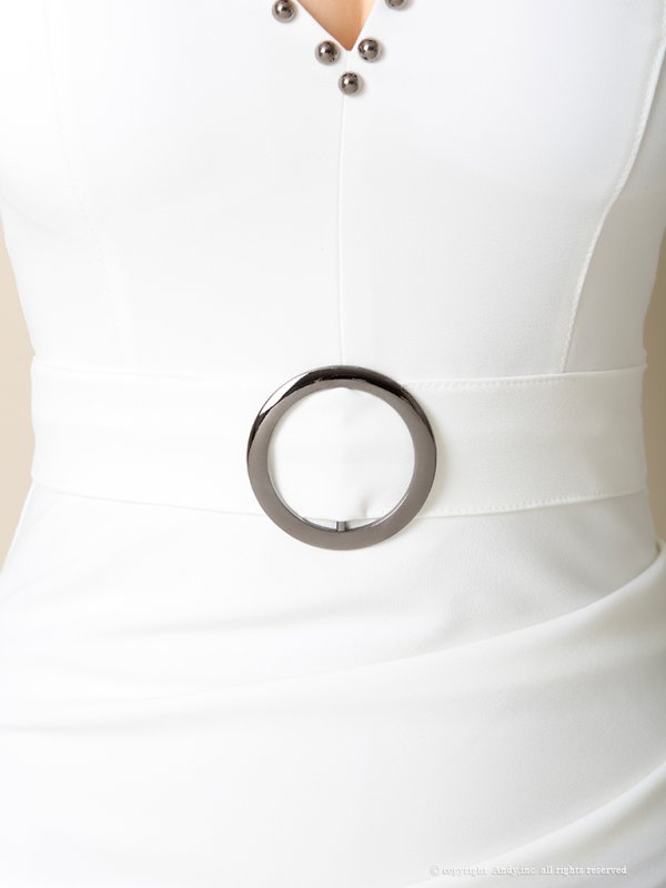 画像7: 【Andy ANDY Fashion Press 07 COLLECTION 06】ベルトデザイン/ シフォン切り替え/ デザインワンショルダーカッティング/ タイト/ ミニドレス/ キャバドレス[OF05]