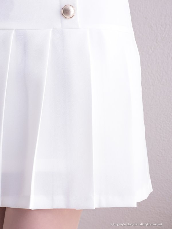 画像18: 【ANDY/アンディ】襟付き/ 袖あり/ 五分袖/ レース/ 切替/ プリーツスカート/ ミニドレス/ キャバドレス[OF05]