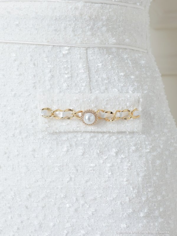 画像29: XSサイズあり【an/アン】ストレッチツイード/ フロントジップ/ ノースリーブ/ スリットネック/ ビスチェ/ タイト/ ミニドレス/ キャバドレス[OF05]