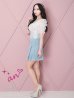 画像12: 【an /アン】チュール/ バックリボン/ 切替/ 袖あり/ 半袖/ ボックスプリーツ/ タイト/ ミニドレス/ キャバドレス[OF05]