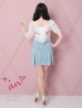 画像13: 【an /アン】チュール/ バックリボン/ 切替/ 袖あり/ 半袖/ ボックスプリーツ/ タイト/ ミニドレス/ キャバドレス[OF05]