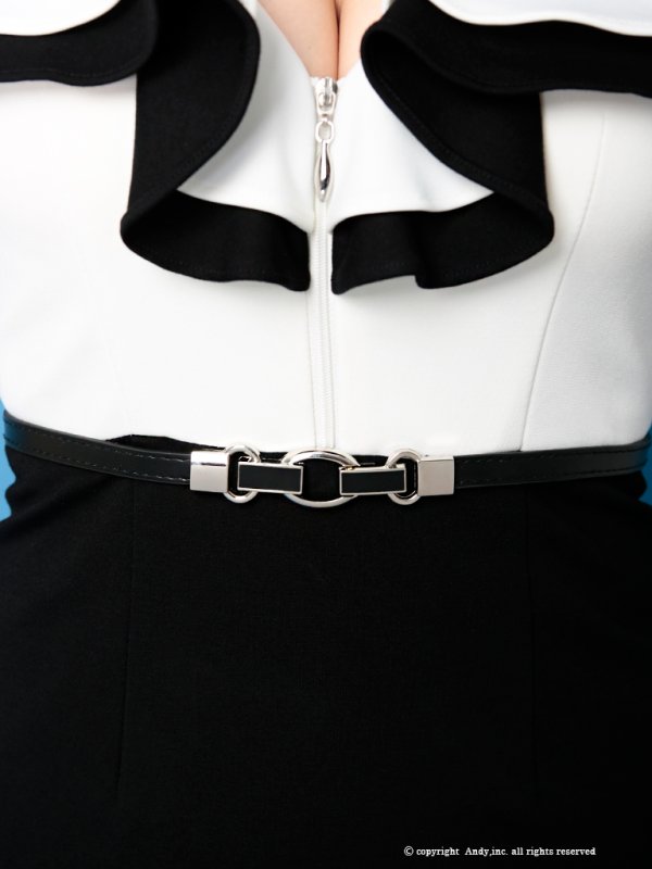 画像7: 【Andy GLAMOROUS/アンディグラマラス】ジップ/ フリル/ オフショル/ ストレッチ/ タイト/ ミニドレス/ キャバドレス[OF05]