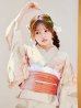 画像7: 【即日発送】ピンクベージュ牡丹浴衣【浴衣３点セット 浴衣/帯/下駄】[YMT]