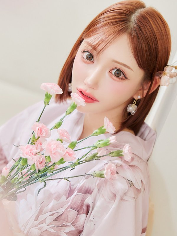 画像6: 【即日発送】くすみピンクアンティークフラワー浴衣【浴衣３点セット 浴衣/帯/下駄】[YMT]