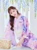 画像21: パステル水彩フラワーアンニュイ浴衣【浴衣３点セット 浴衣/帯/下駄】OBI-siwa-200-kj-13-OW / HIMO-906-yn-PEARL / HEKO-800-sb-5-W / YA-1002-kj-PL / GETA-01-kj-3-IV/ [YMT]