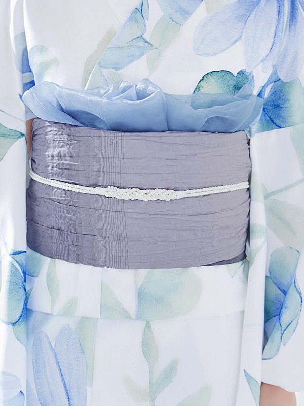 画像18: 【即日発送】水彩ガーベラ柄浴衣【浴衣３点セット 浴衣/帯/下駄】[YMT]