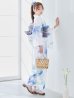 画像3: 水彩ガーベラ柄浴衣 OBI-g-500-kj-8-GY / HIMO-900-yn-5-IV / HEKO-800-sb-8-DusBL / YA-1067-kn-BL / GETA-01-kj-2-BL/ [YMT]