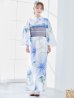 画像4: 水彩ガーベラ柄浴衣 OBI-g-500-kj-8-GY / HIMO-900-yn-5-IV / HEKO-800-sb-8-DusBL / YA-1067-kn-BL / GETA-01-kj-2-BL/ [YMT]
