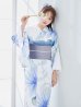 画像8: 水彩ガーベラ柄浴衣 OBI-g-500-kj-8-GY / HIMO-900-yn-5-IV / HEKO-800-sb-8-DusBL / YA-1067-kn-BL / GETA-01-kj-2-BL/ [YMT]