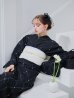 画像3: 【予約 / 5月下旬発送予定】アーガイルビジュー浴衣 OBI-siwa-204-wk-12-OW / HIMO-906-yn-PEARL / HEKO-800-sb-5-W / YA-1080-kj-B / GETA-01-kj-1-B/ [yo/YMT]