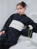 画像14: 【予約 / 5月下旬発送予定】アーガイルビジュー浴衣 OBI-siwa-204-wk-12-OW / HIMO-906-yn-PEARL / HEKO-800-sb-5-W / YA-1080-kj-B / GETA-01-kj-1-B/ [yo/YMT]