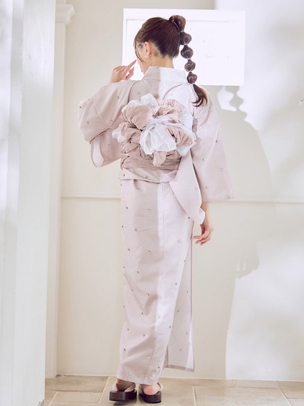 画像23: アーガイルビジュー浴衣【浴衣３点セット 浴衣/帯/下駄】[YMT]