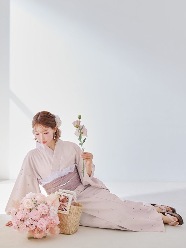 画像29: アーガイルビジュー浴衣【浴衣３点セット 浴衣/帯/下駄】[YMT]