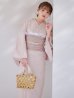 画像1: 【予約 / 5月中旬発送予定】アーガイルビジュー浴衣 OBI-siwa-204-wk-9-DusP / HIMO-906-yn-PEARL / HEKO-800-sb-5-W / YA-1075-kn-BE / GETA-01-kj-7-P/ [yo/YMT] (1)