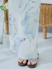 画像20: 水彩百合ナチュラルブルー浴衣【浴衣３点セット 浴衣/帯/下駄】OBI-g-500-kj-9-NV / HIMO-900-yn-4-GYxGY / HEKO-800-sb-8-DusBL  / GETA-01-kj-2-BL / [YMT]