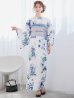画像4: 瑠璃色ビオラブーケ浴衣【浴衣３点セット 浴衣/帯/下駄】OBI-g-500-kj-8-GY / HIMO-900-yn-4-GYxGY / HEKO-800-sb-8-DusBL / YA-953-kn-BL / GETA-01-kj-2-BL/ [YMT]
