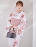 画像1: 【予約 / 5月中旬発送予定】レッドブラウンブーケ浴衣 OBI-siwa-200-kj-8-P / HIMO-900-yn-8-P / HEKO-800-sb-5-W / YA-1079-kj-8-W / GETA-01-kj-7-P/ [y/YMT] (1)