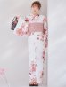 画像11: 【予約 / 5月中旬発送予定】レッドブラウンブーケ浴衣 OBI-siwa-200-kj-8-P / HIMO-900-yn-8-P / HEKO-800-sb-5-W / YA-1079-kj-8-W / GETA-01-kj-7-P/ [y/YMT]